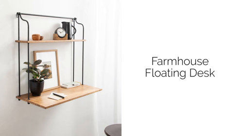 Farmhouse shop floating desk